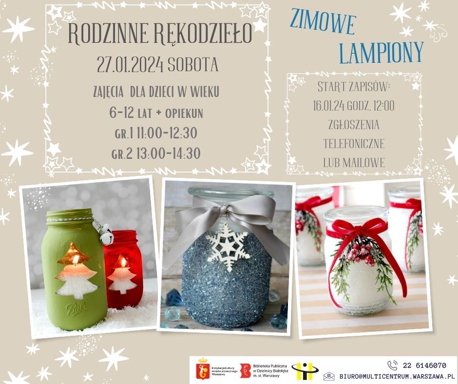 Read more about the article Rodzinne rękodzieło – Zimowe lampiony